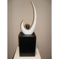 Sculptuur WIT Keramiek met asbestemming  (PMBC196888CB)