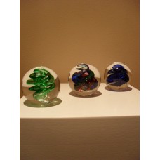 Glazen Bollen met asbestemming  set van 3 stuks PMBOLJPOL)